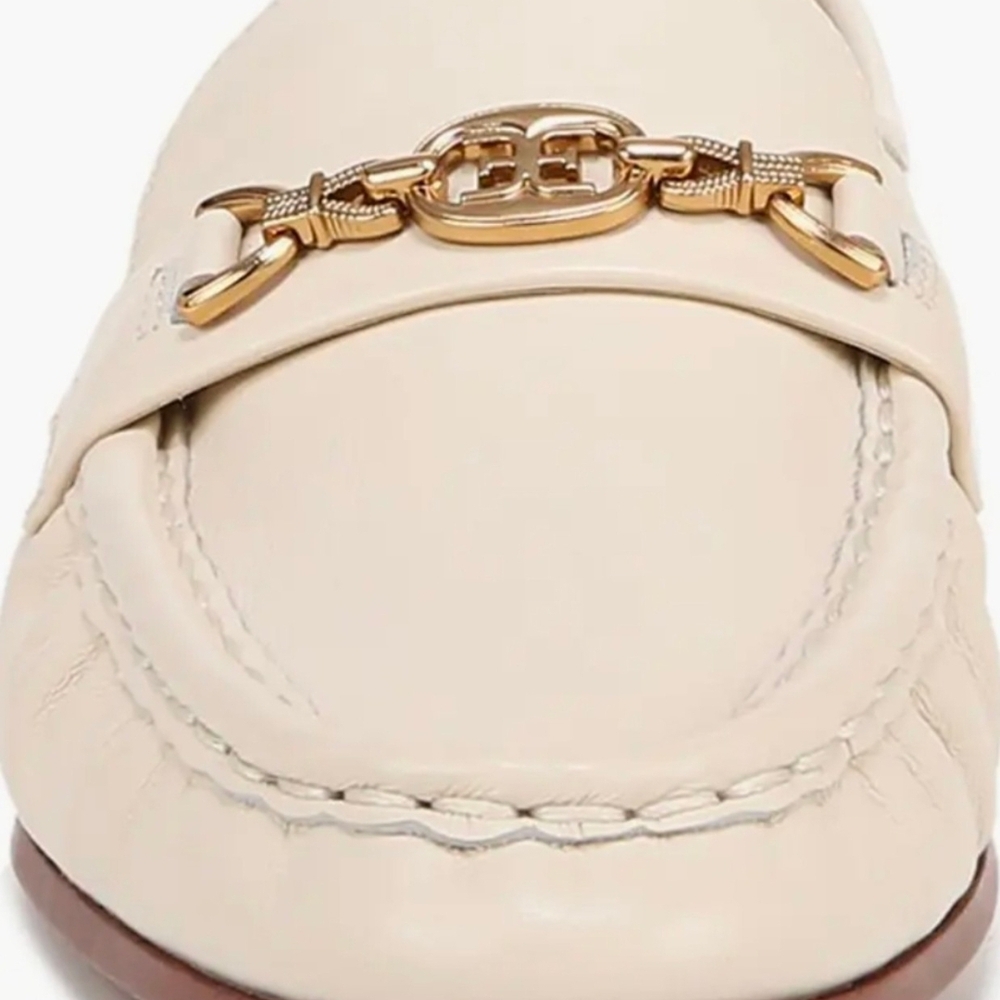 Sam Edelman Women's Cream Loafers Gold Hardware Size 11 - Picture 10 of 14